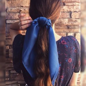 Steel Blue Hair Scarf